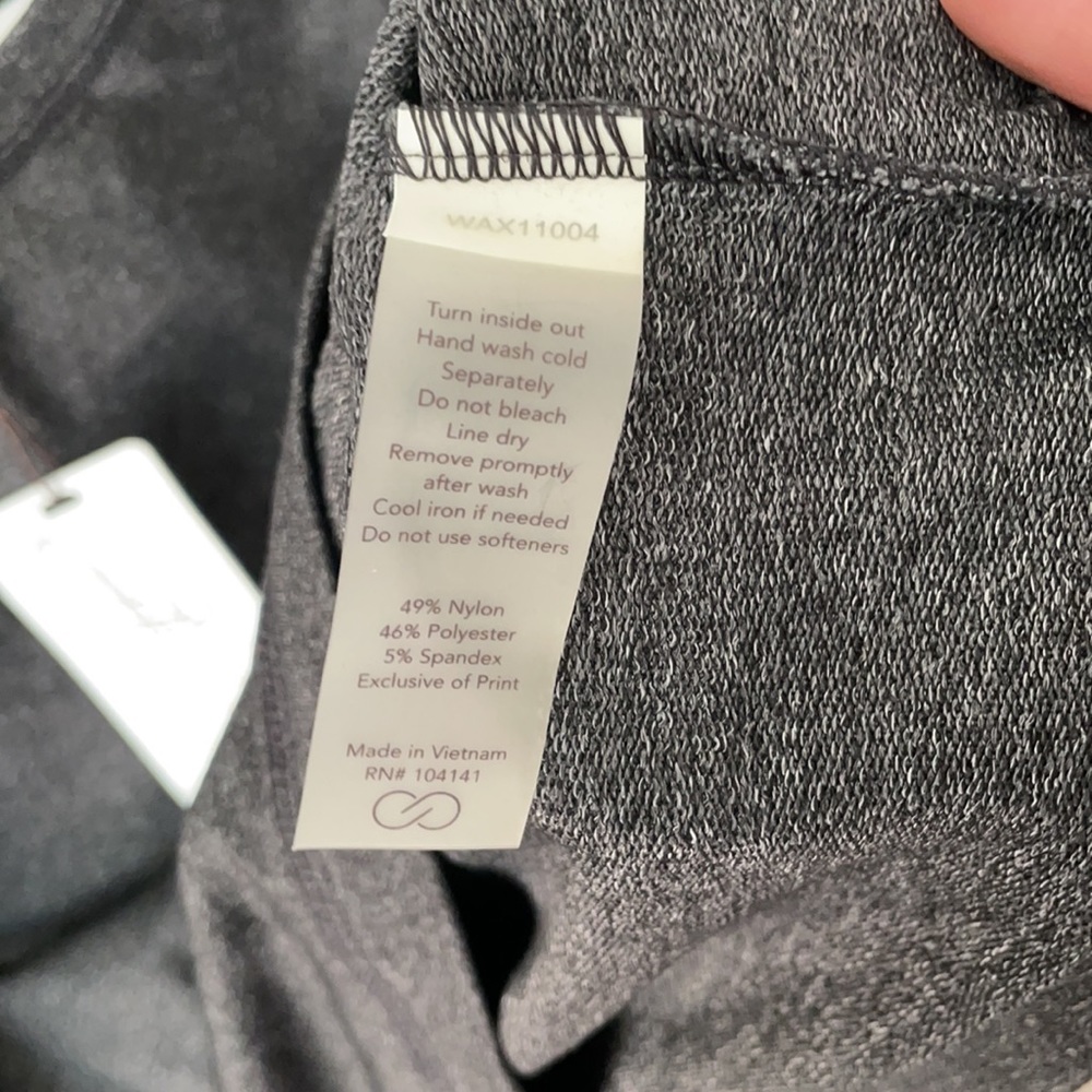Calia dark gray velvet long sleeve workout top - Picture 5 of 5